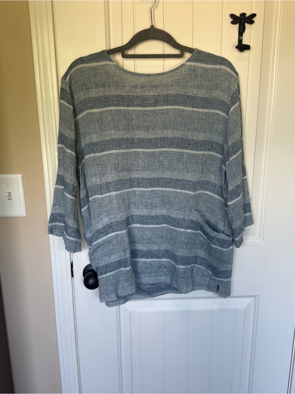 J. Jill Blue and White Striped Lightweight Tunic
